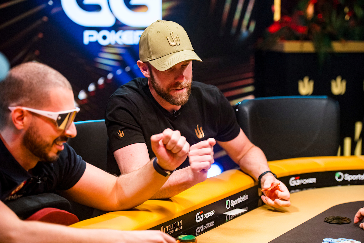 Bubble Double Seth Davies 2024 Triton SHRS Montenegro EV13 100K PLO Main Event Day 2 Giron JG52190 1