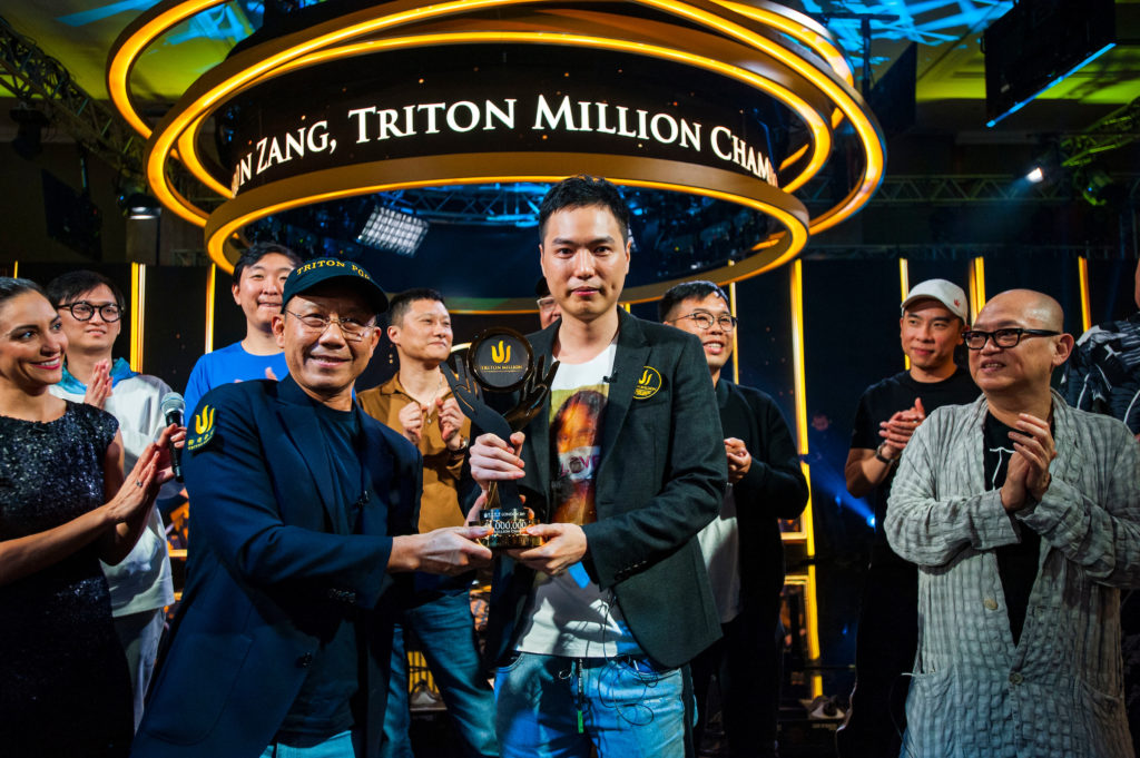 Champion Aaron Zang 2019 Triton London EV02 Triton Million Final Table Giron 7JG6613 1024x681 1