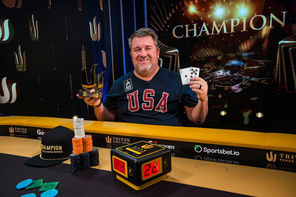 Champion Chris Moneymaker 2024 Triton SHRS Montenegro EV01 25K GG Millions Final Table Giron JG58117 1