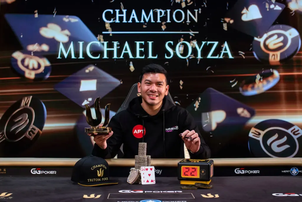 Champion Michael Soyza 2023 Triton Cyprus SHRS EV08 75K NLH 8 Handed Final Table Giron 7JG7814 1024x684 1