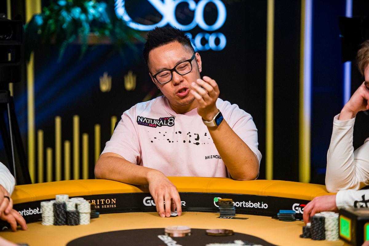 Elimination Danny Tang 2024 Triton SHRS Montenegro EV05 40K NLH Mystery Bounty Final Table Giro