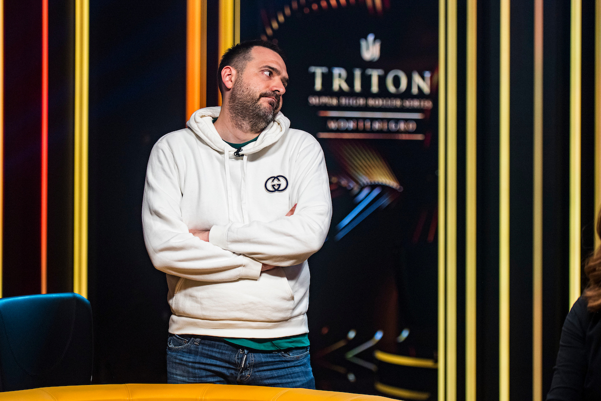 Elimination Dimitar Danchev 2024 Triton SHRS Montenegro EV06 50K NLH Bounty Quattro Day 2 Giron JG59691