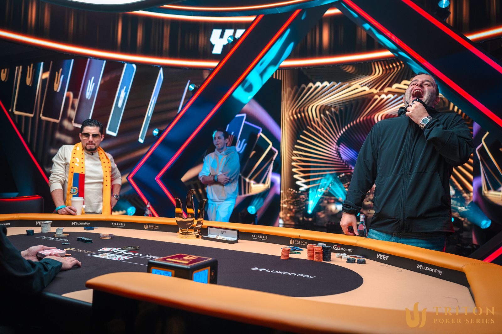 Kayhan Mokri celebrates the winning moment