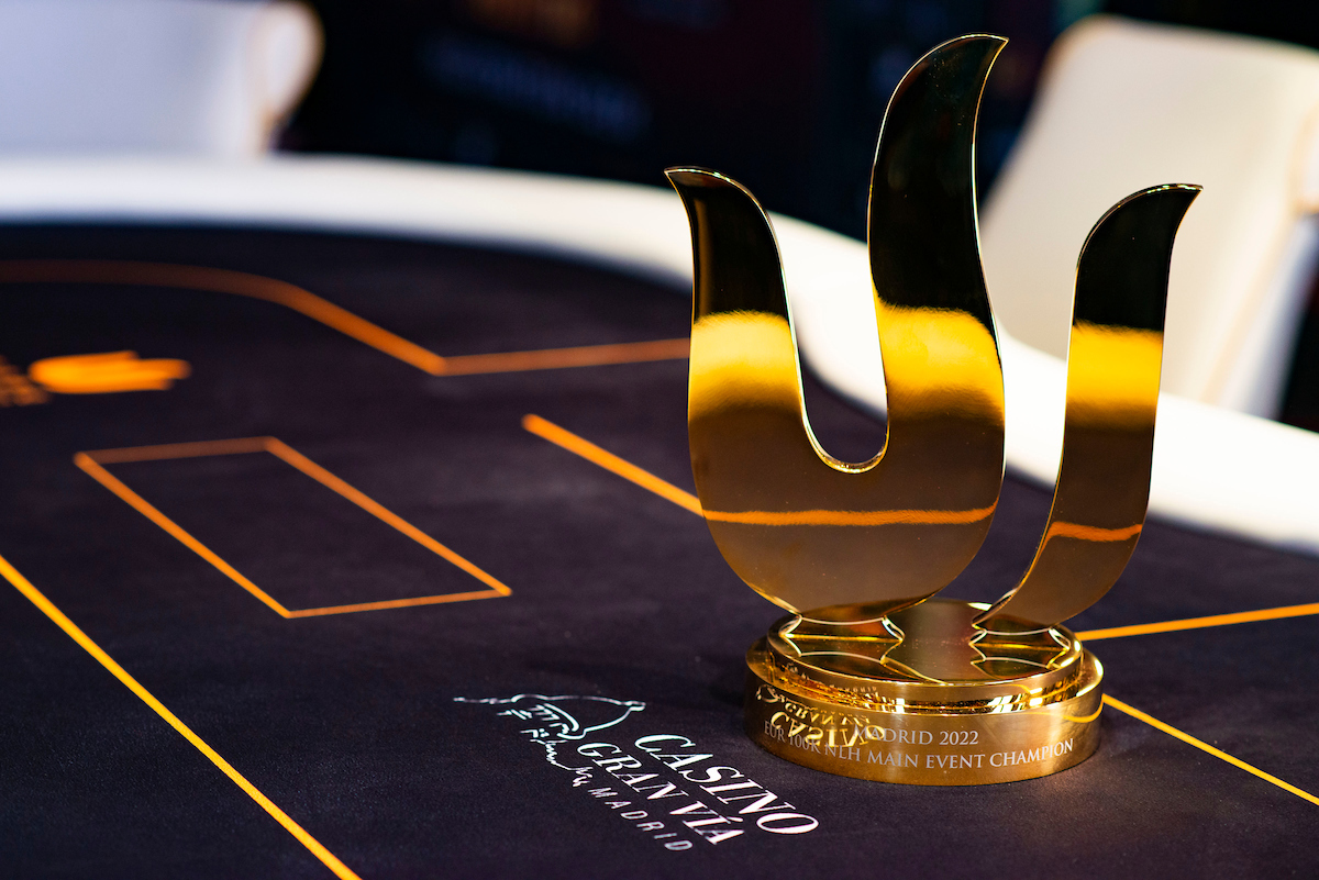 The Triton Main Event trophy