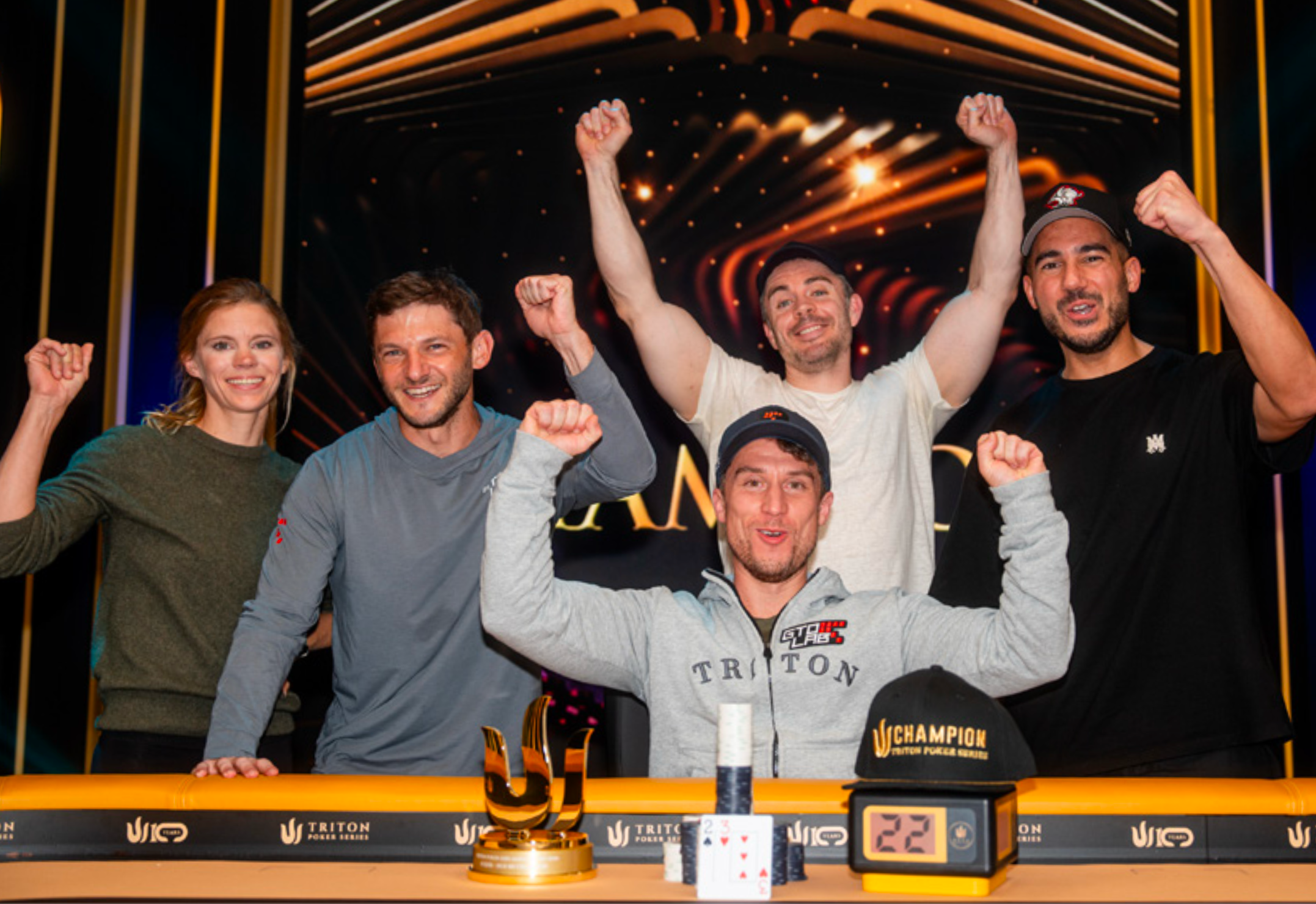 Dan Dvoress — 3 of 3 · lifting the Bounty Quattro trophy